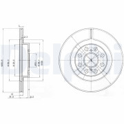 BG3825 Brzdový kotúč DELPHI