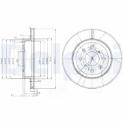 BG3884 Brzdový kotúč DELPHI
