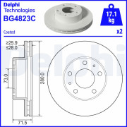 BG4823C Brzdový kotúč DELPHI