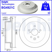 BG4921C Brzdový kotúč DELPHI