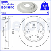 BG4964C Brzdový kotúč DELPHI