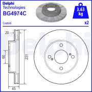 BG4974C Brzdový kotúč DELPHI