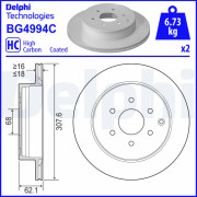 BG4994C Brzdový kotúč DELPHI