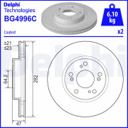 BG4996C Brzdový kotúč DELPHI