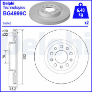 BG4999C Brzdový kotúč DELPHI