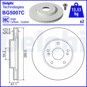 BG5007C Brzdový kotúč DELPHI