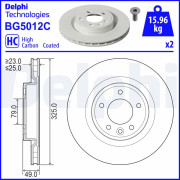 BG5012C Brzdový kotúč DELPHI