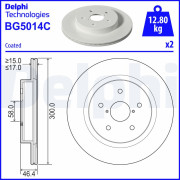 BG5014C Brzdový kotúč DELPHI