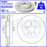 BG5029C Brzdový kotúč DELPHI