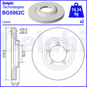 BG5062C Brzdový kotúč DELPHI