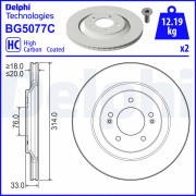 BG5077C Brzdový kotúč DELPHI