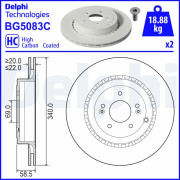 BG5083C Brzdový kotúč DELPHI