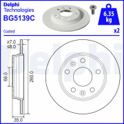 BG5139C Brzdový kotúč DELPHI