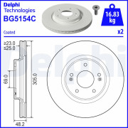 BG5154C Brzdový kotúč DELPHI