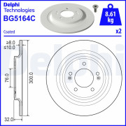 BG5164C Brzdový kotúč DELPHI