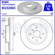 BG5298C Brzdový kotúč DELPHI