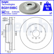 BG9159BC Brzdový kotúč DELPHI