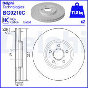 BG9210C Brzdový kotúč DELPHI