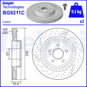 BG9211C Brzdový kotúč DELPHI