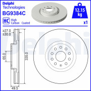 BG9384C Brzdový kotúč DELPHI