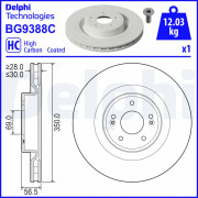 BG9388C Brzdový kotúč DELPHI