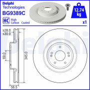 BG9389C Brzdový kotúč DELPHI