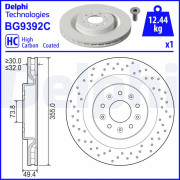 BG9392C Brzdový kotúč DELPHI