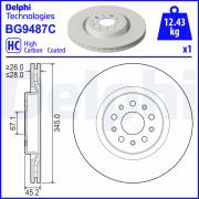 BG9487C Brzdový kotúč DELPHI