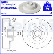 BG9488RSC Brzdový kotúč DELPHI