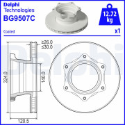 BG9507C Brzdový kotúč DELPHI