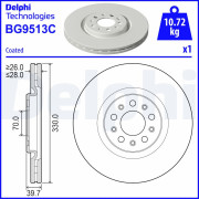 BG9513C Brzdový kotúč DELPHI