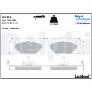 LP1436 Sada brzdových platničiek kotúčovej brzdy DELPHI