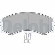 LP1462 Sada brzdových platničiek kotúčovej brzdy DELPHI