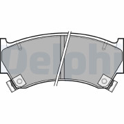LP1590 Sada brzdových platničiek kotúčovej brzdy DELPHI