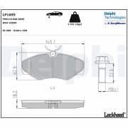 LP1695 Sada brzdových platničiek kotúčovej brzdy DELPHI
