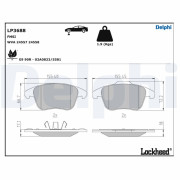 LP3688 Sada brzdových platničiek kotúčovej brzdy DELPHI