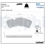 LP3710 Sada brzdových platničiek kotúčovej brzdy DELPHI