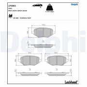 LP3801 Sada brzdových platničiek kotúčovej brzdy DELPHI