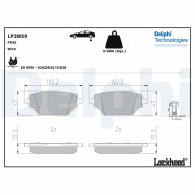 LP3859 Sada brzdových platničiek kotúčovej brzdy DELPHI