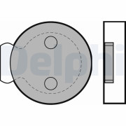 LP422 Sada brzdových platničiek, Parkovacia kotúčová brzda DELPHI