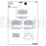 LP5000EV Sada brzdových platničiek kotúčovej brzdy DELPHI