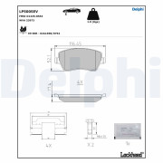 LP5005EV Sada brzdových platničiek kotúčovej brzdy DELPHI