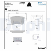 LP5012EV Sada brzdových platničiek kotúčovej brzdy DELPHI