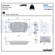 LP5016EV Sada brzdových platničiek kotúčovej brzdy DELPHI