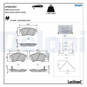 LP5024EV Sada brzdových platničiek kotúčovej brzdy DELPHI