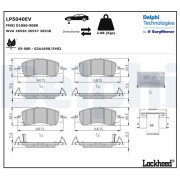 LP5040EV Sada brzdových platničiek kotúčovej brzdy DELPHI