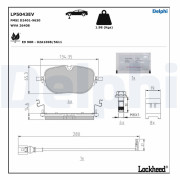 LP5043EV Sada brzdových platničiek kotúčovej brzdy DELPHI