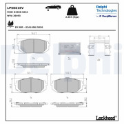 LP5061EV Sada brzdových platničiek kotúčovej brzdy DELPHI