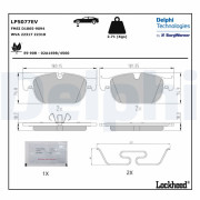 LP5077EV Sada brzdových platničiek kotúčovej brzdy DELPHI