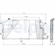 TSP0225144 Kondenzátor klimatizácie DELPHI